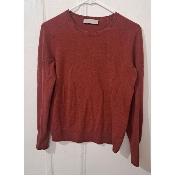 Everlane Womens Small Salmon red 100% Cashmere Sweater Pullover - Picture 2 of 7